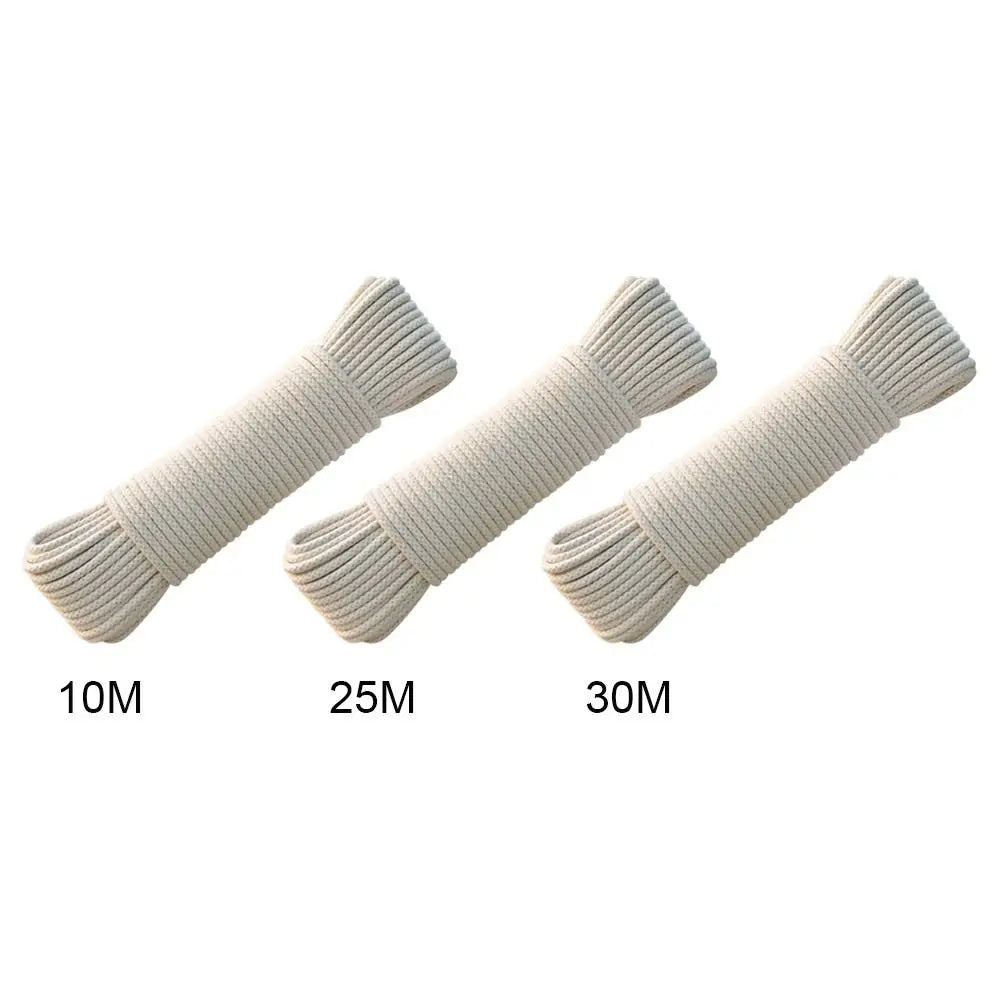 Reusable Strong Cotton Rope Soft Clotheslines Binding Rope Outdoors