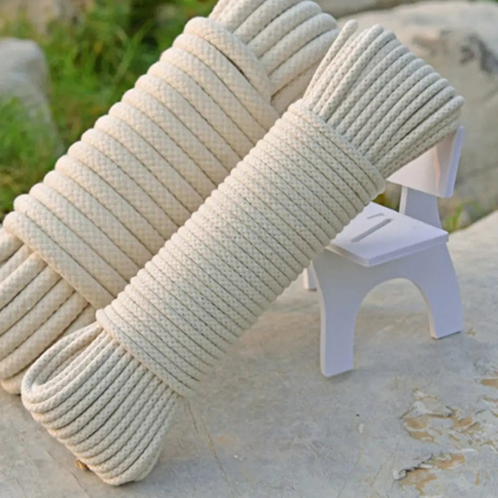 Reusable Strong Cotton Rope Soft Clotheslines Binding Rope Outdoors