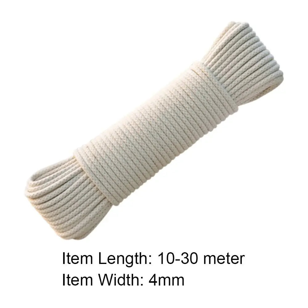 Reusable Strong Cotton Rope Soft Clotheslines Binding Rope Outdoors